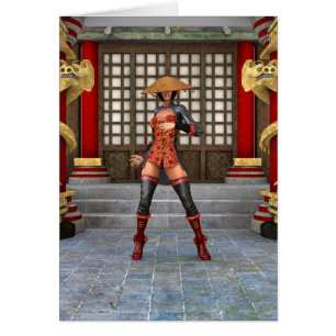 Femme de bataille asiatique