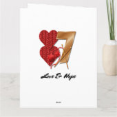 Femme de carte de Mariage de 7 ans personnalisée (Dos)