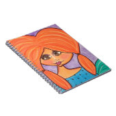 Femme de caverne - carnet - orange (Côté Droit)