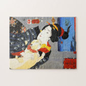 Femme de Kuniyoshi avec un puzzle de chat (Horizontal)