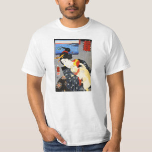 Femme de Kuniyoshi avec un T-shirt de chat