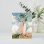 Femme de Monet avec des invitations d'un parasol (Debout devant)