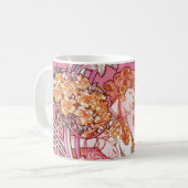 Femme de Mucha parmi la tasse de Nouveau d'art de (Devant gauche)