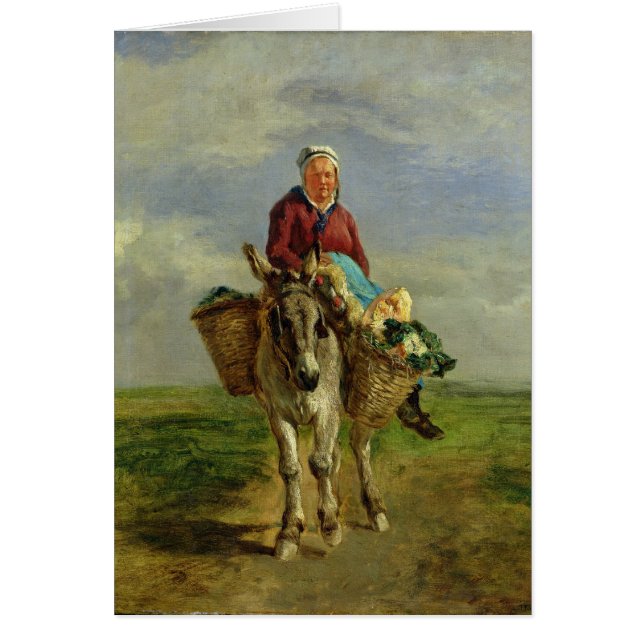 Femme de pays montant un âne (Devant)
