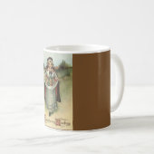 Femme de pèlerinage Vintage Thanksgiving Mug (Devant droit)