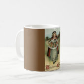 Femme de pèlerinage Vintage Thanksgiving Mug (Devant gauche)