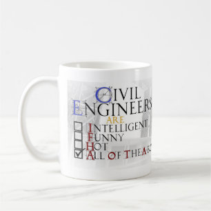 Femme de tasse d'ingénieur civil