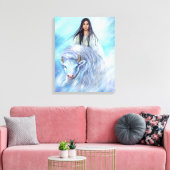 Femme de veau de buffle blanc de toile (Insitu(Salon))