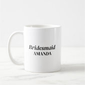 Femme d'école moderne Nom personnalisé Café Mug (Gauche)