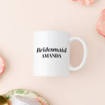 Femme d'école moderne Nom personnalisé Café Mug<br><div class="desc">Design,  moderne et élégant,  avec des polices modernes et personnalisables. Personnalisez avec incliné,  nom ou date.</div>