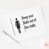 femme droit, étiquette de salle de bain, (Enveloppe)