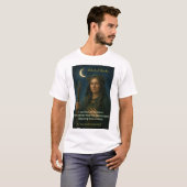 Femme druide et poème sur T-shirt (Devant entier)