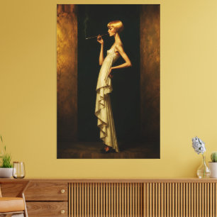 Femme élégante Art déco Portrait de glamour vintag