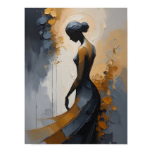 Femme Élégante Art Mural Abstrait