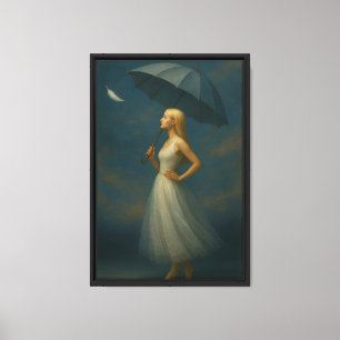 Femme élégante avec parapluie Beaux Art Canevas Im