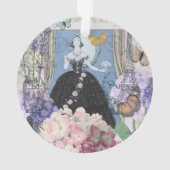Femme élégante bleue Robe florale Chic (dos)