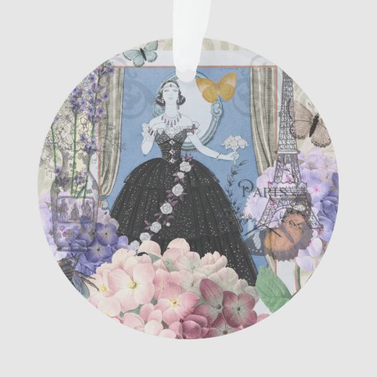 Femme élégante bleue Robe florale Chic (devant)