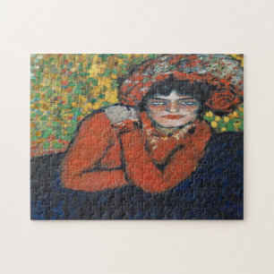 Femme en Casquette, Puzzle Abstrait