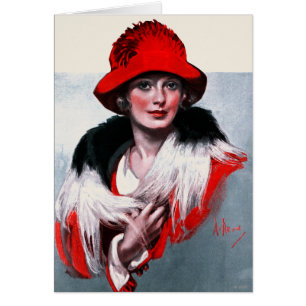 Femme en Casquette rouge