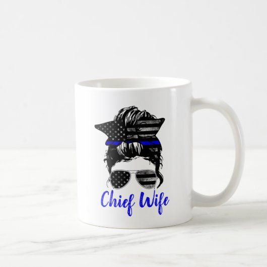 Femme en chef Messy Bun Femme Café Mug (Droite)