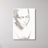 Femme en Contemplation noir blanc toile Imprimer (Recto)