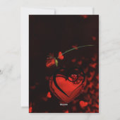 Femme en Robe Rouge Valentines Carte de Jour (Dos)