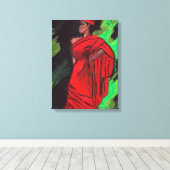 FEMME EN toile rouge (Insitu (Plancher de Bois))