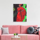 FEMME EN toile rouge (Insitu(Salon))