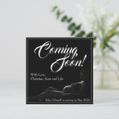 Femme enceinte - Bientôt, Faire-part bébé (Debout devant)