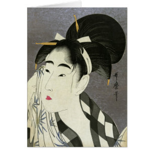 Femme essuyer Sueur Utamaro Fine Art Japonais