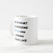 femme estonienne, énorme Mug (Devant gauche)