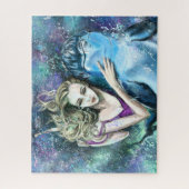 Femme et Dolphin Puzzle Best Friends (Vertical)