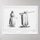 Femme et homme arabe, avec bournous poster (Voorkant)