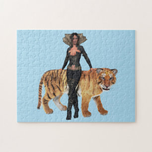 FEMME ET IMAGINAIRE TIGRE PUZZLE