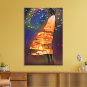 Femme et oiseaux Art Coucher de soleil Impression (Insitu(Salon))