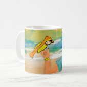 Femme et Oiseaux Trending Nature Café Mug (Devant gauche)