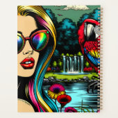 Femme et perroquet dans le Park Pop Art (Dos)