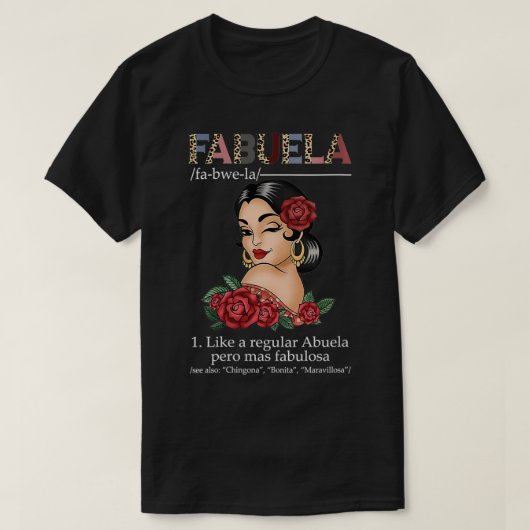 Femme Fabuela Tshirt Espagne Fabuela Définition, (Design devant)