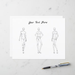 Femme Fashion Figure Modèle Designs Croquis