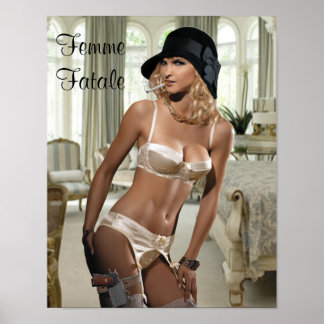 Femme Fatale 1920 - Roken en Pistolen Poster
