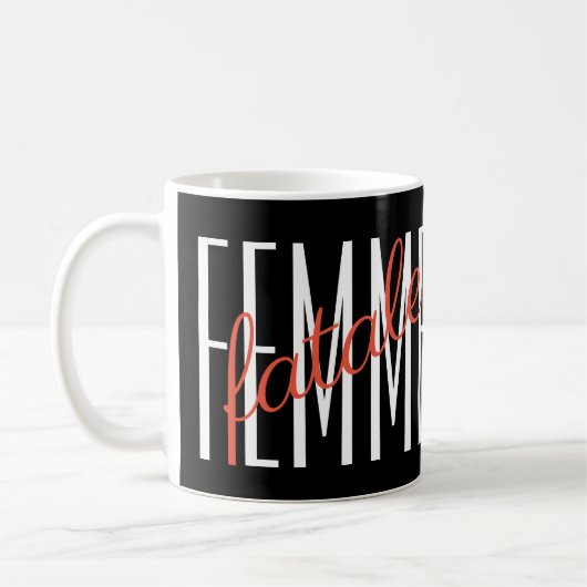Femme fatale koffiemok (Links)