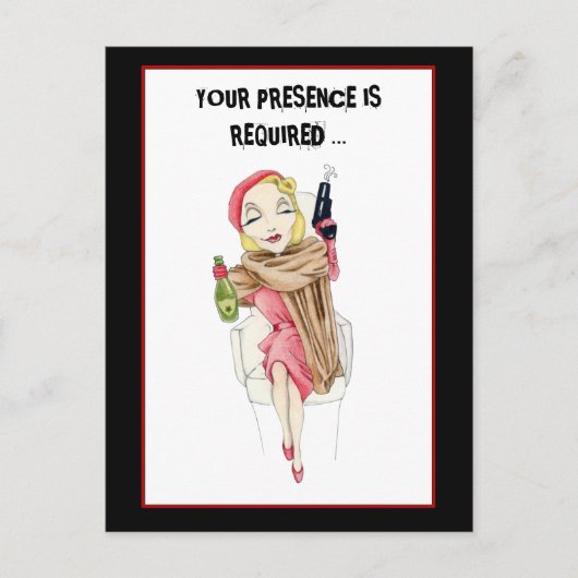 Femme Fatale Murder Mystery Invitation Briefkaart (Voorkant)