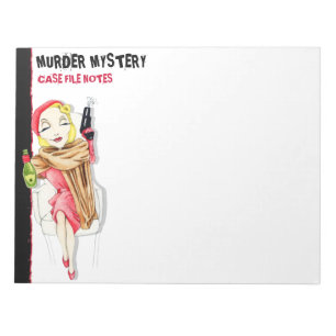 Femme Fatale Murder Mystery Large Notepad Notitieblok
