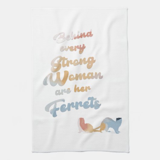 Femme forte... serviette de furets (Vertical)