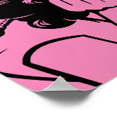 Femme frustrée hurle drôle affiche (Coin)