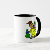 Femme Garbage Worker Nom Mug (Devant droit)