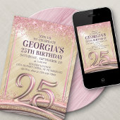 Femme Glam 25e anniversaire Invitation