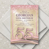 Femme Glam 55e anniversaire Invitation