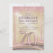 Femme Glam 70e anniversaire Invitation (Devant)