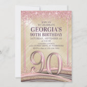 Femme Glam 90e anniversaire Invitation (Devant)